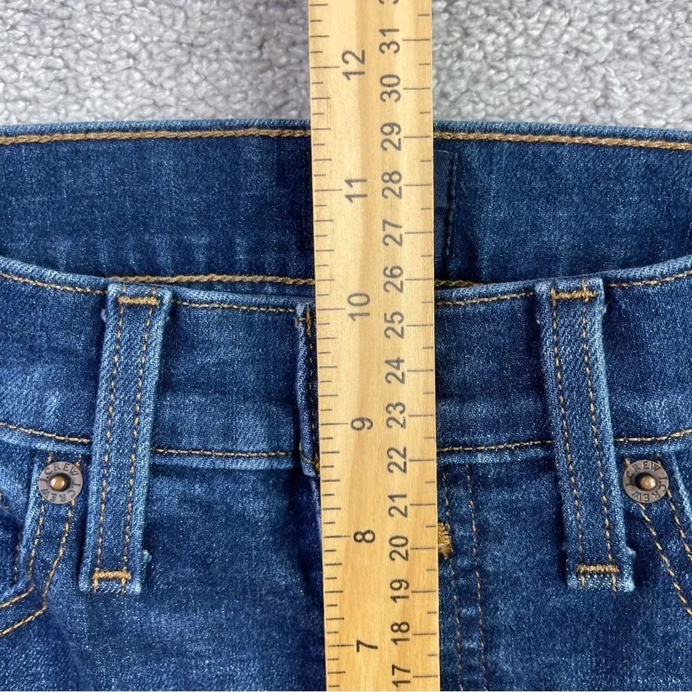 J. Crew Factory Jeans Women's 27 Blue Skinny High Rise Dark Wash Button Fly